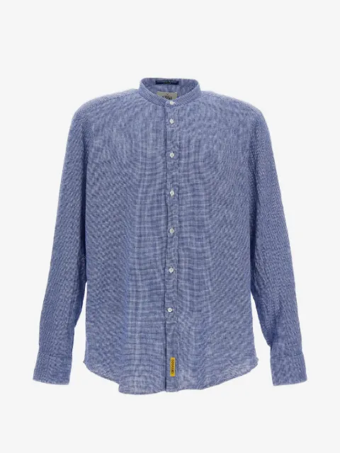 B.D. Baggies check-pattern band-collar shirt