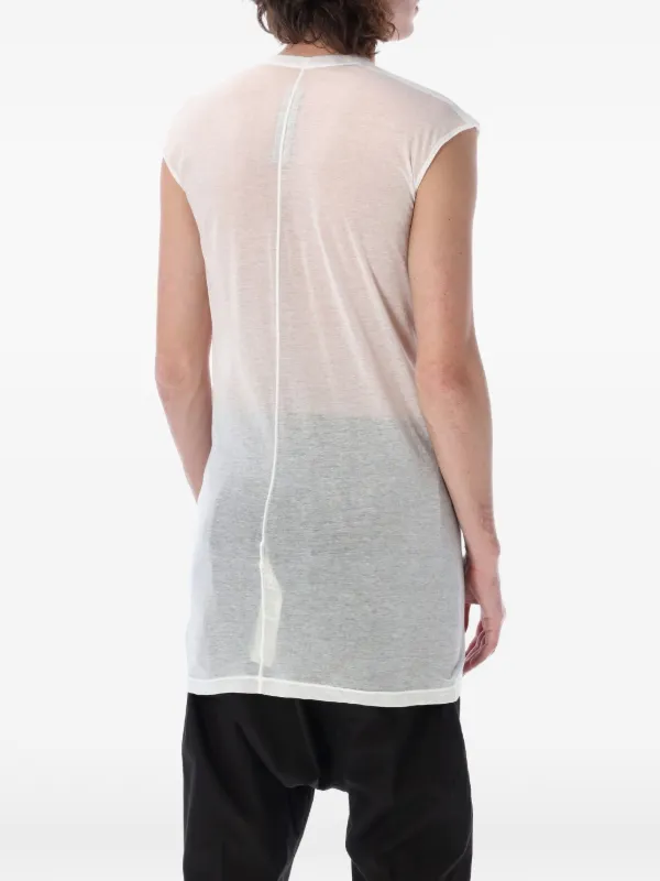 Rick Owens Vネック ノースリーブ Tシャツ | ホワイト | FARFETCH JP