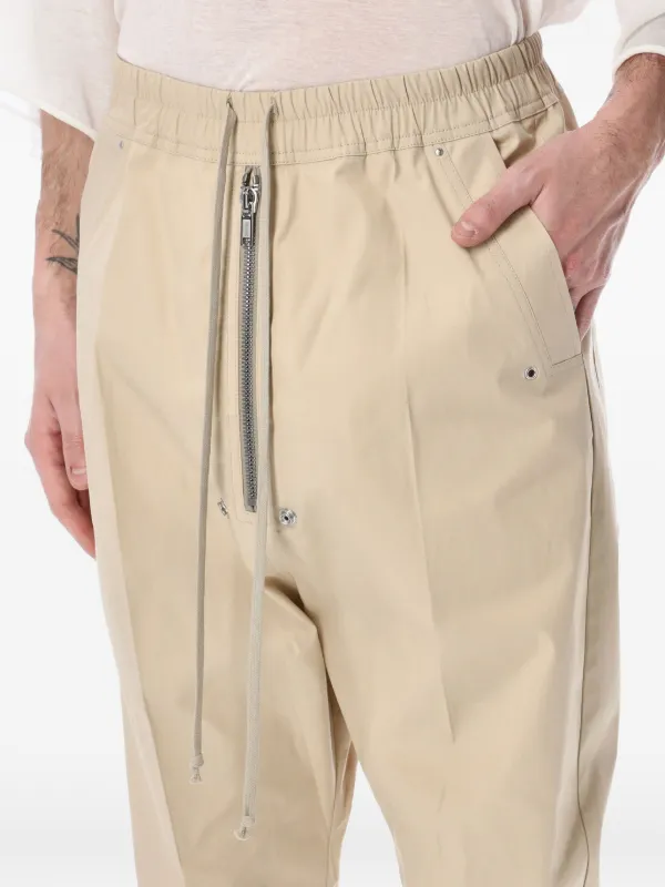 Rick Owens Bella drawstring-zip Trousers | Neutrals | FARFETCH ID