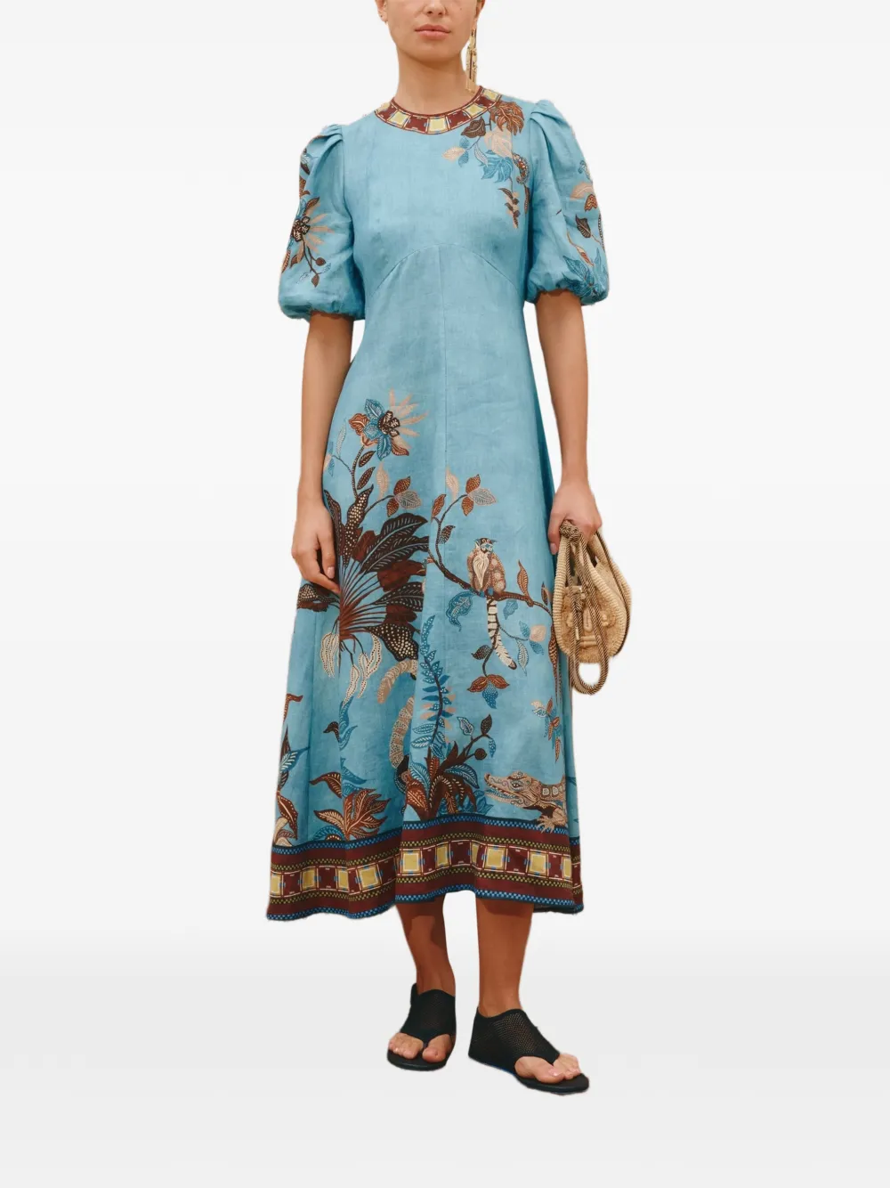 ALEMAIS Georgie midi dress - Blu