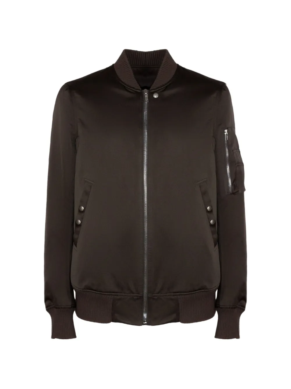 Rick Owens zip-up bomber jacket - Braun