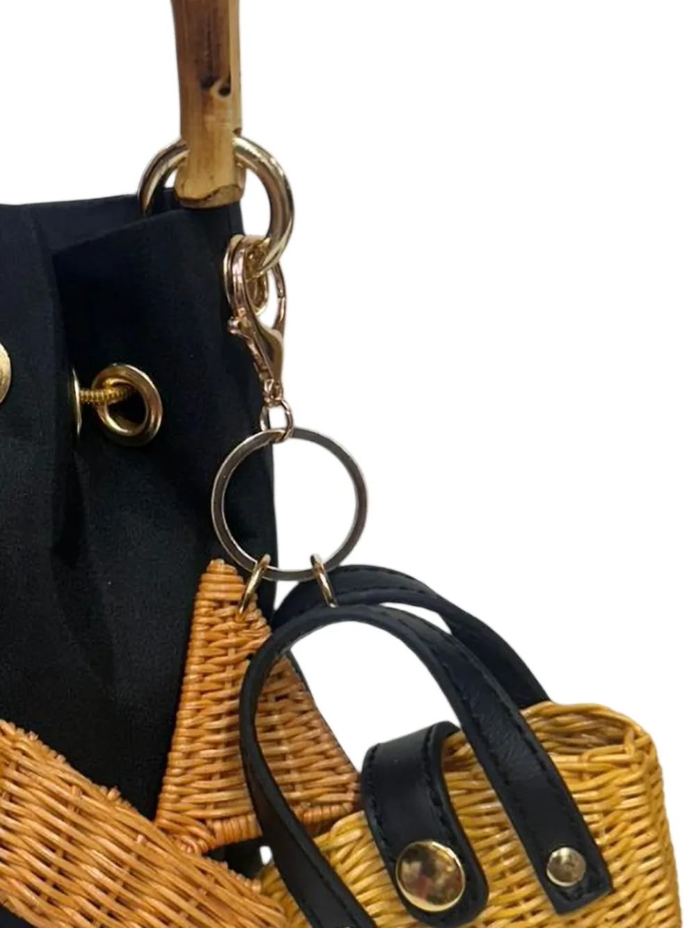  Serpui Ingrid Black Bamboo-handle Bag 