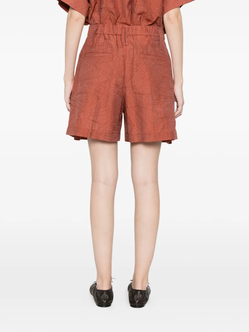 Brunello Cucinelli Shorts met geometrisch patroon Oranje