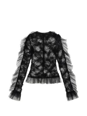 Blumarine レースブラウス | ブラック | FARFETCH JP