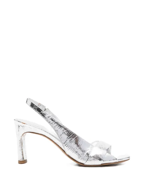Del Carlo metallic slingback sandals