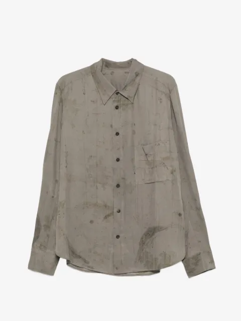 Ziggy Chen pocket print shirt