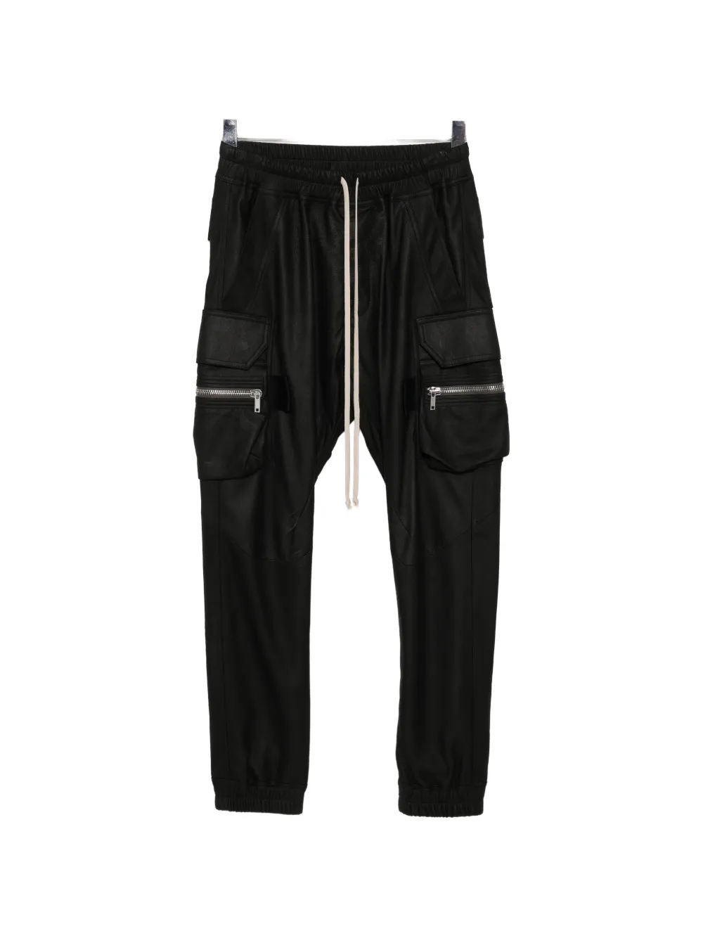 Rick Owens Mastodon Megacargo Leather trousers - Nero