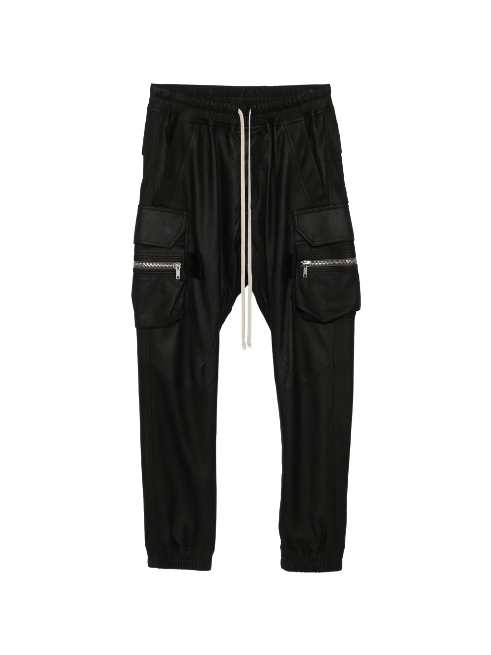 Rick Owens Mastodon Megacargo Leather trousers - Nero