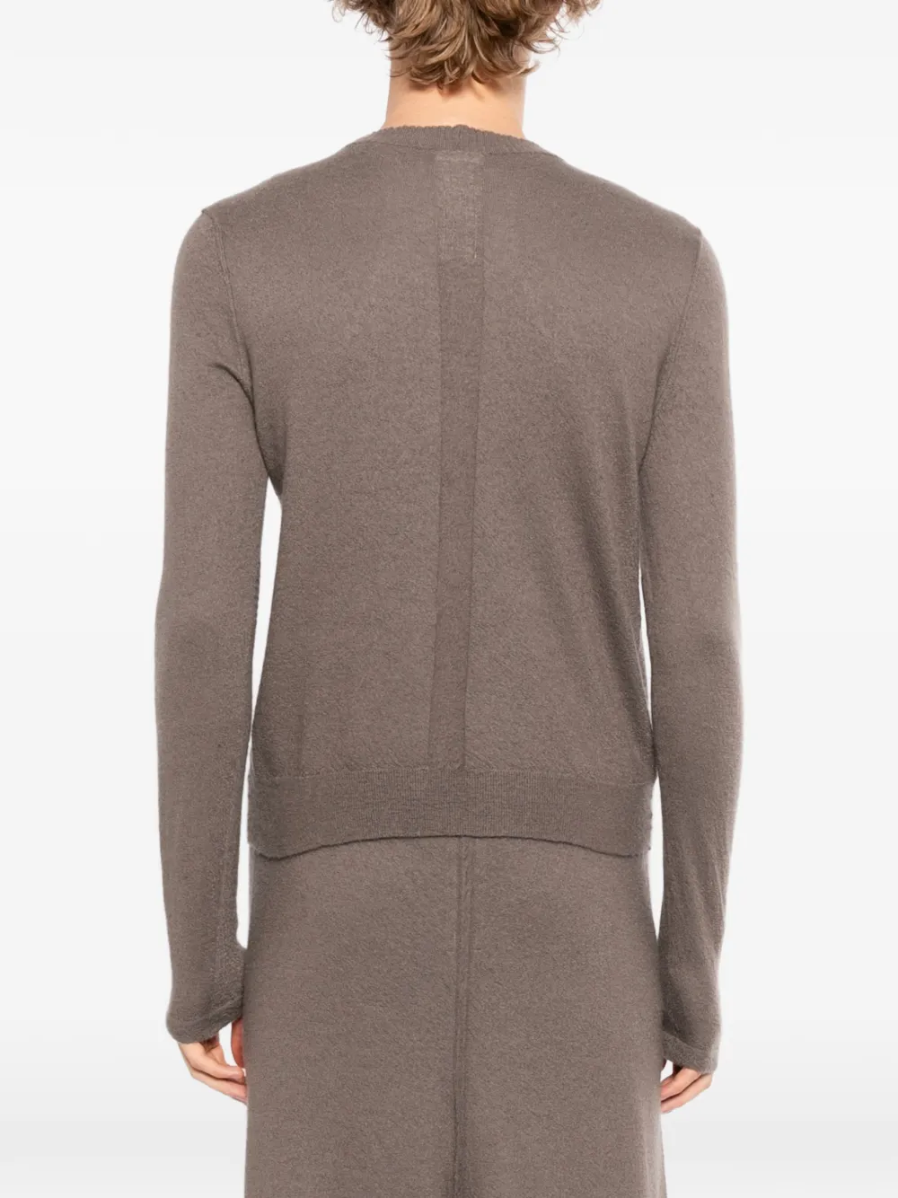 Rick Owens Cropped bikertrui Bruin