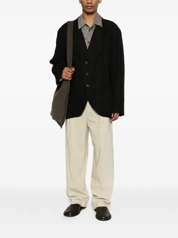 Ziggy Chen Buttoned single-breasted Suit Jacket | Black | FARFETCH