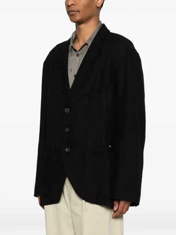Ziggy Chen Buttoned single-breasted Suit Jacket | Black | FARFETCH