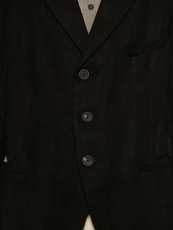 Ziggy Chen Buttoned single-breasted Suit Jacket | Black | FARFETCH