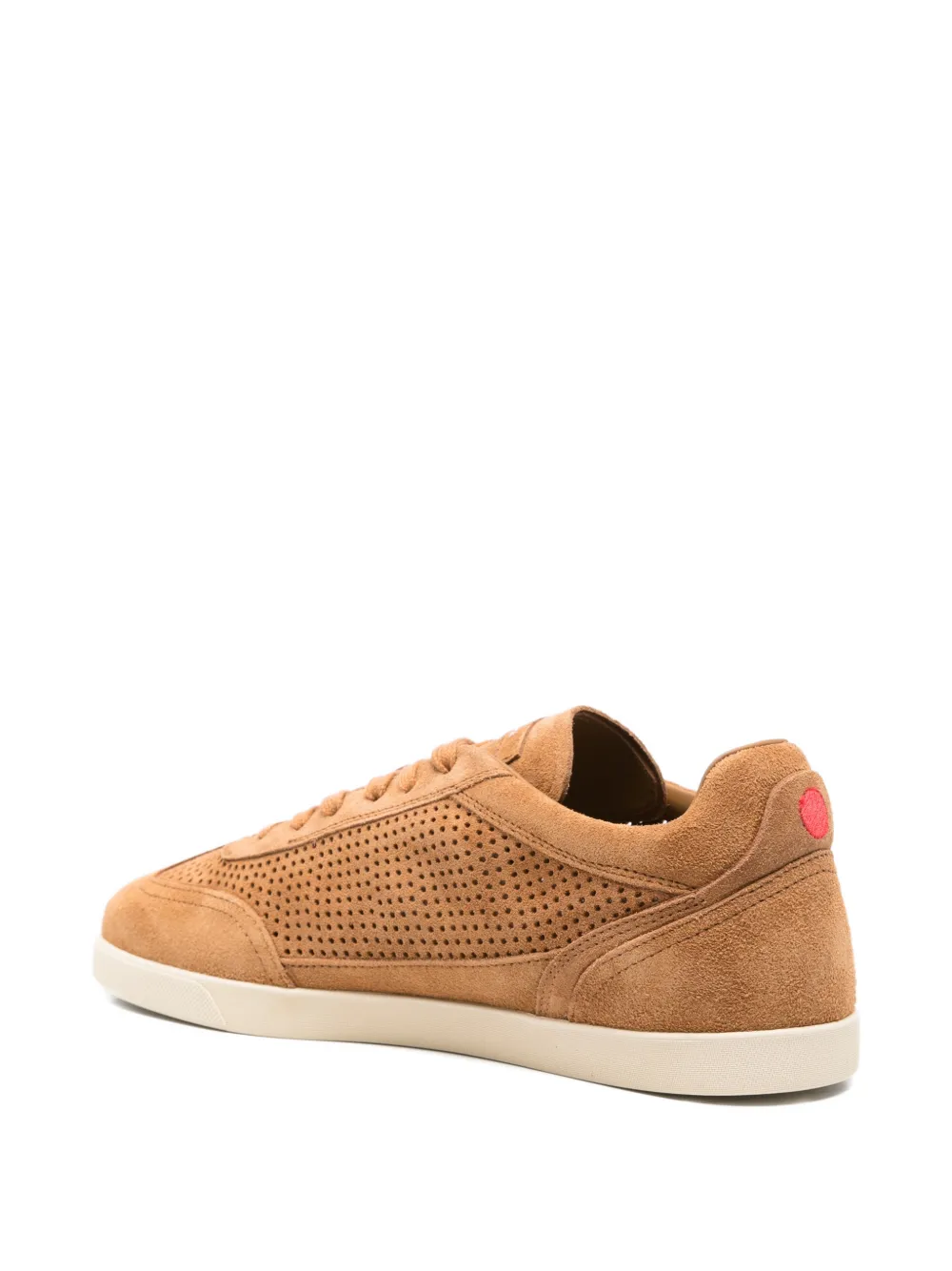 Kiton perforated leather sneakers Bruin