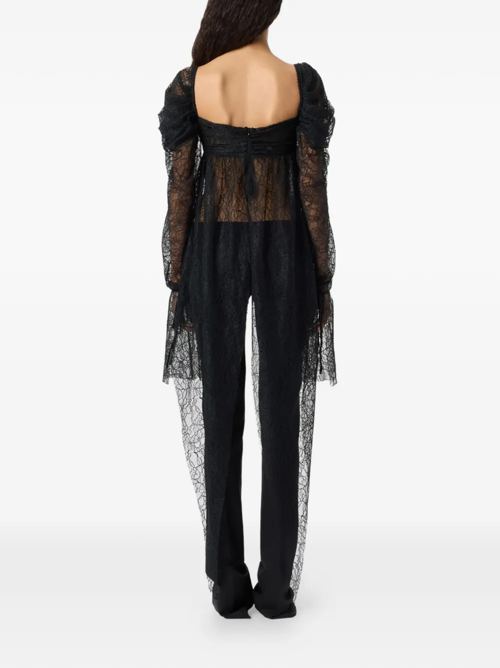 Blumarine Blouse met kant Zwart