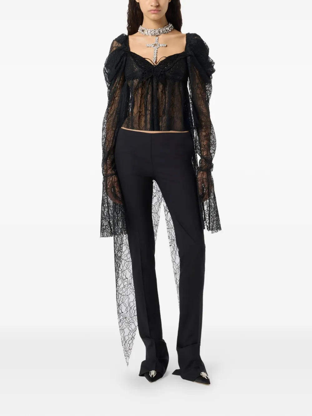  Blumarine Lace Blouse - Black 
