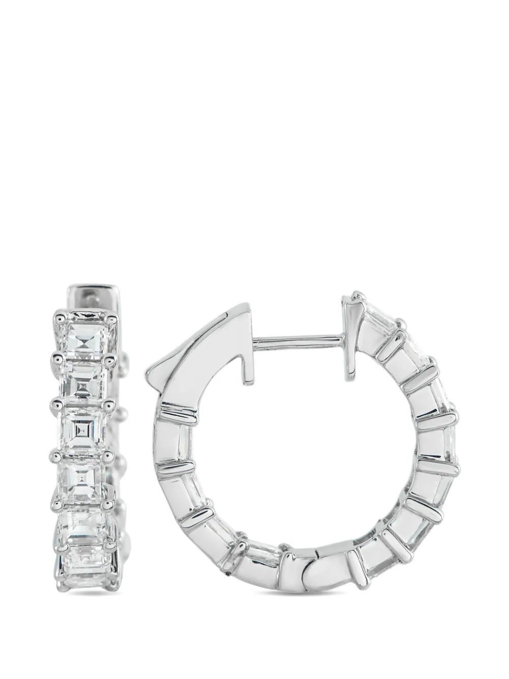 LB Exclusive diamonds hoop earrings - Argento