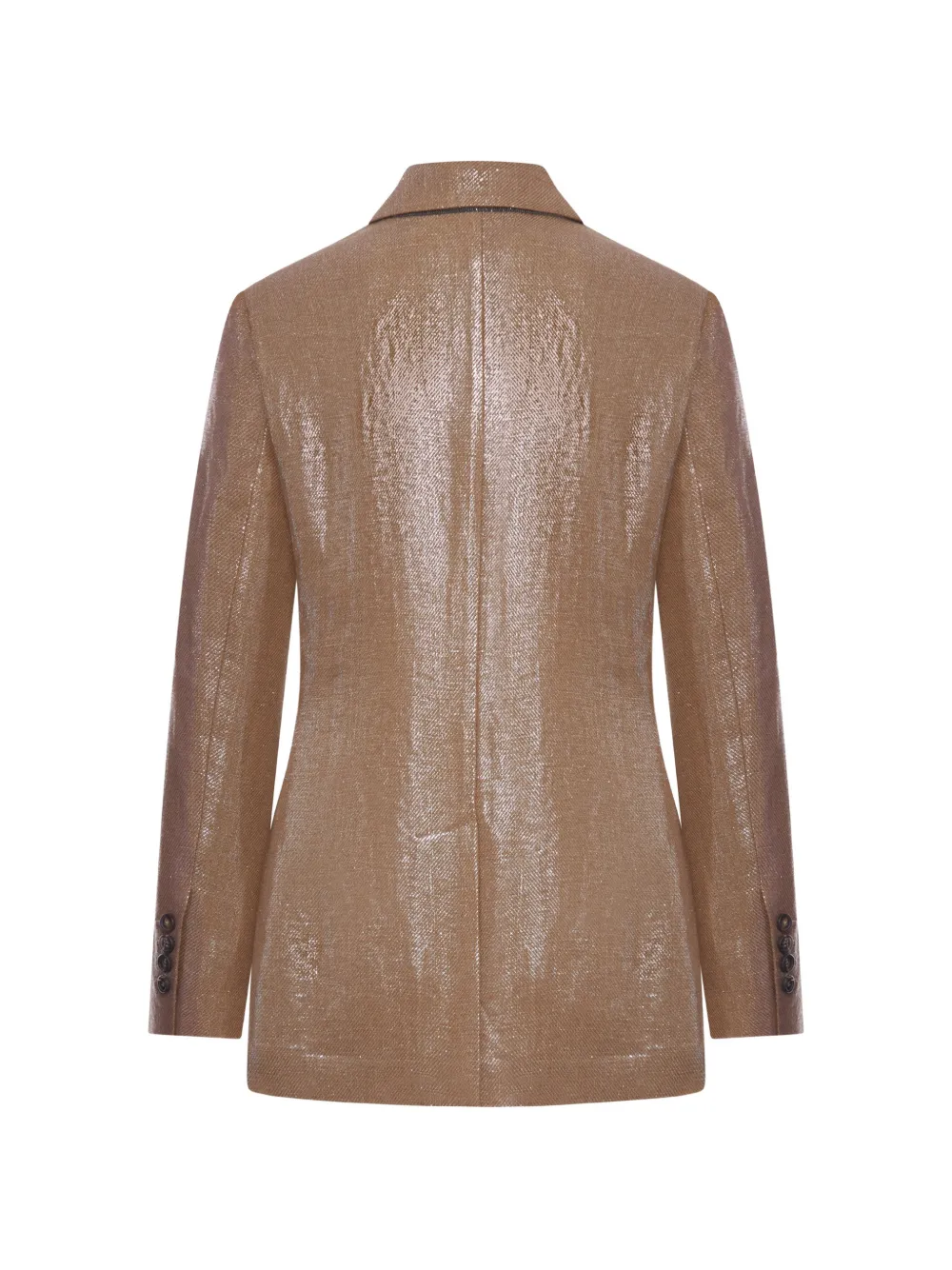 Brunello Cucinelli Blazer met dubbele rij knopen Beige