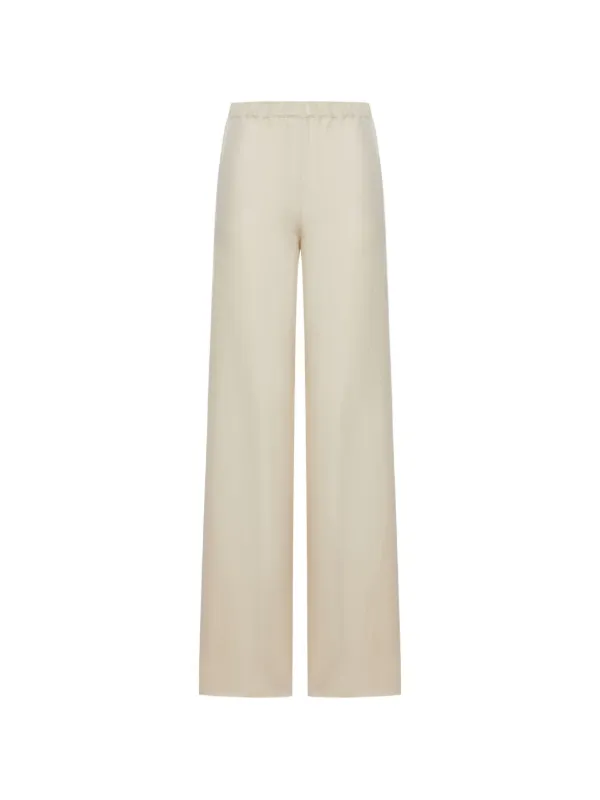 Max Mara Elasticated Palazzo Pants in Neutrals