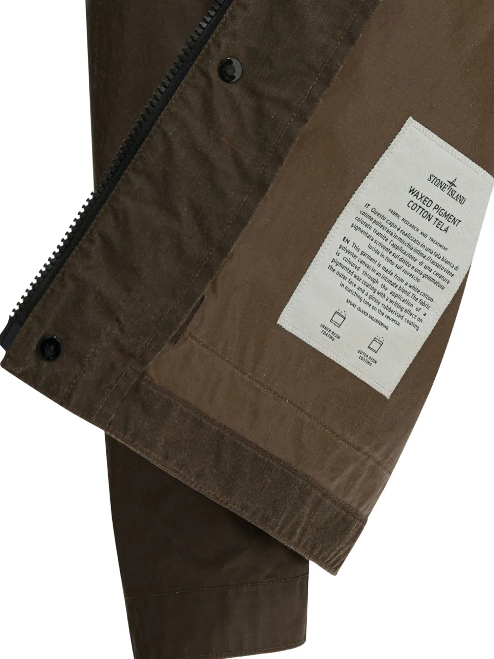 Stone Island Shirtjack met klepzak Bruin