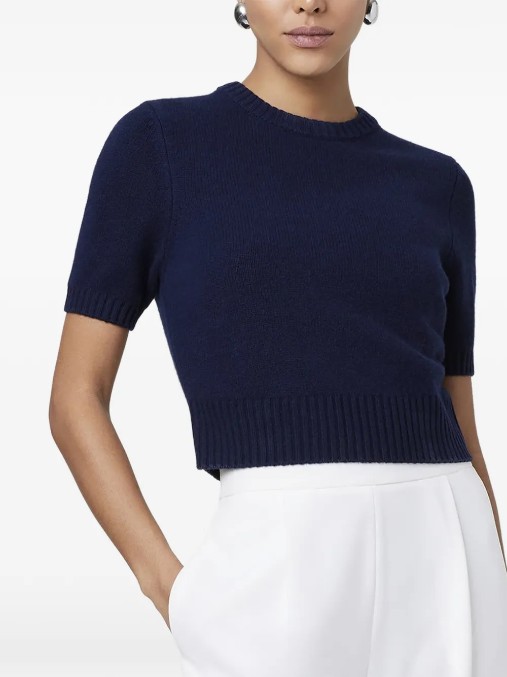  Toccin Elsie Short Sleeve Pullover Sweater - Blue 