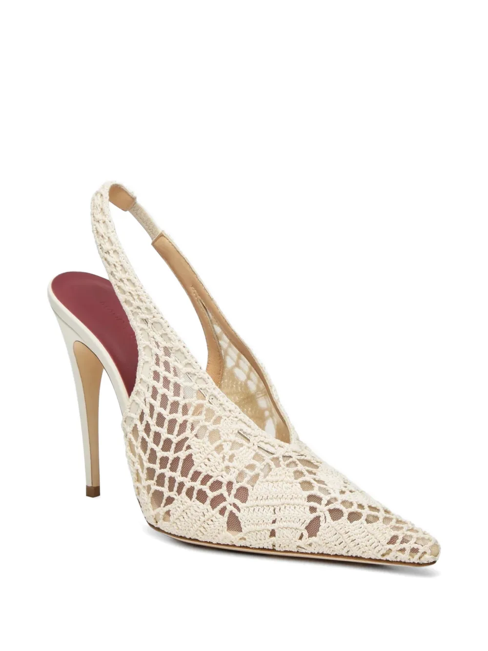 Magda Butrym Sandalen met overslag van kant Wit