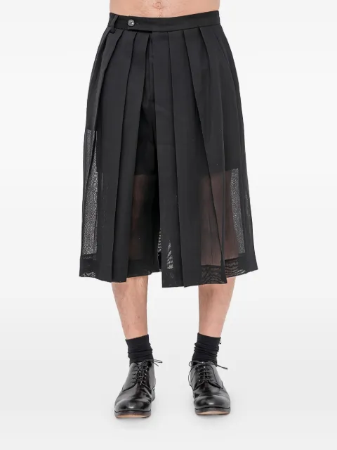 Setchu Hakama semi-sheer cropped trousers