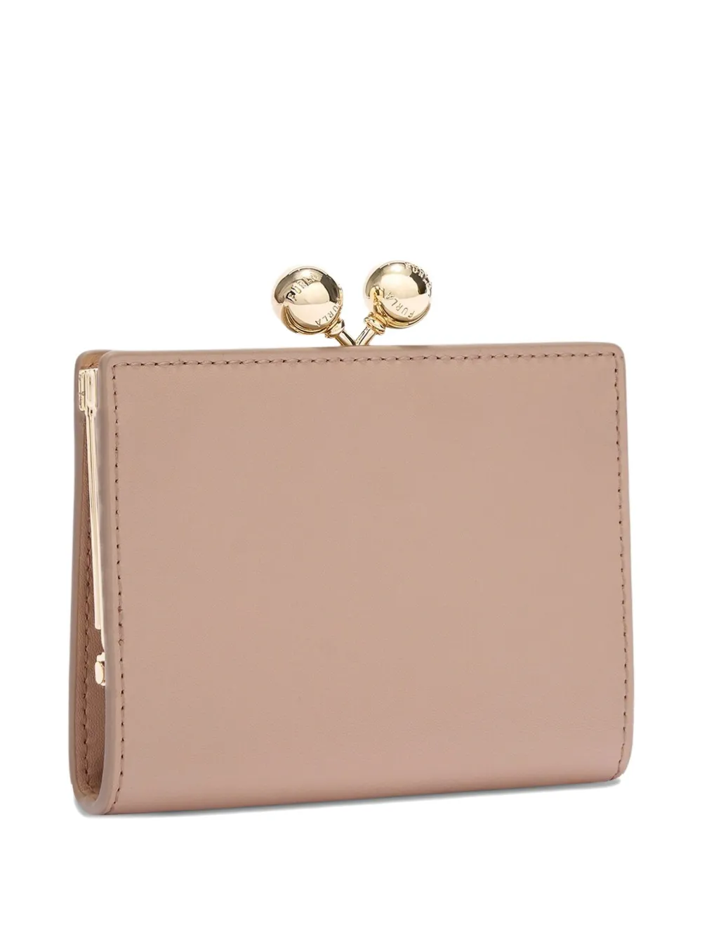 Furla Sfera leren portemonnee met gesp Beige