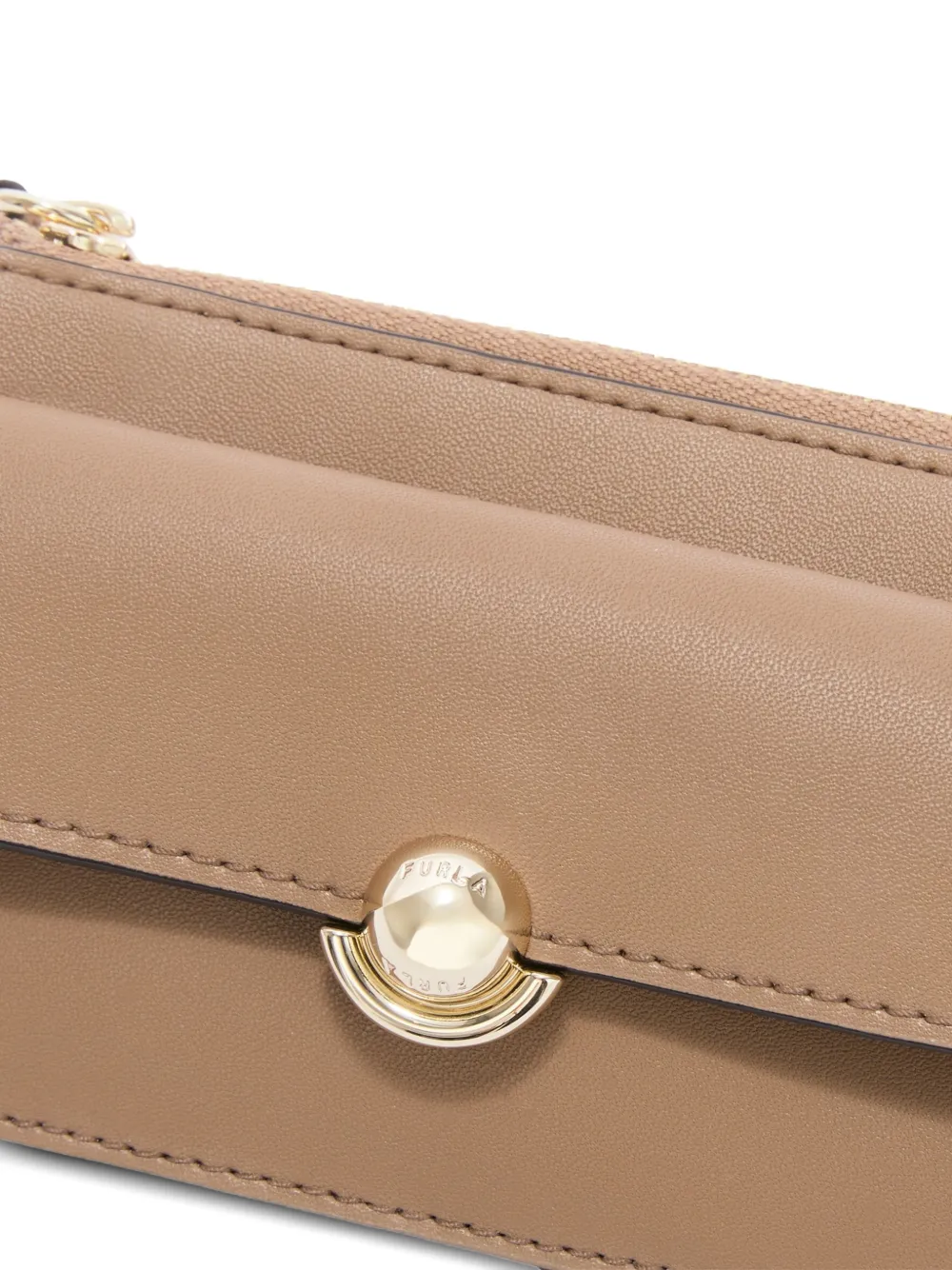 Furla Sfera M leren portemonnee met rits Beige