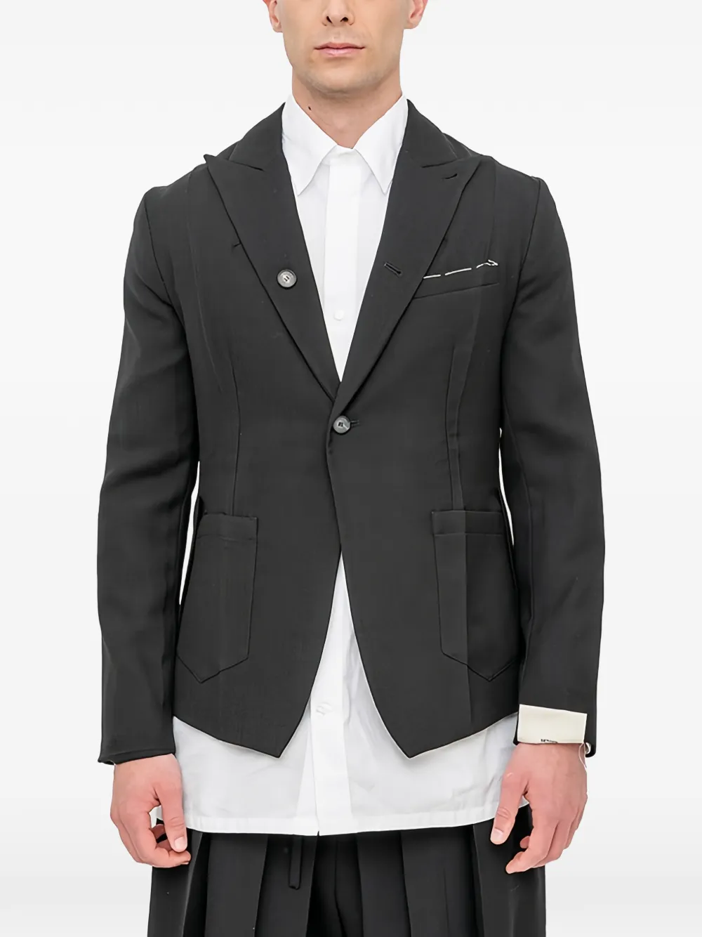 Setchu Origami single-breasted suit jacket - Grigio