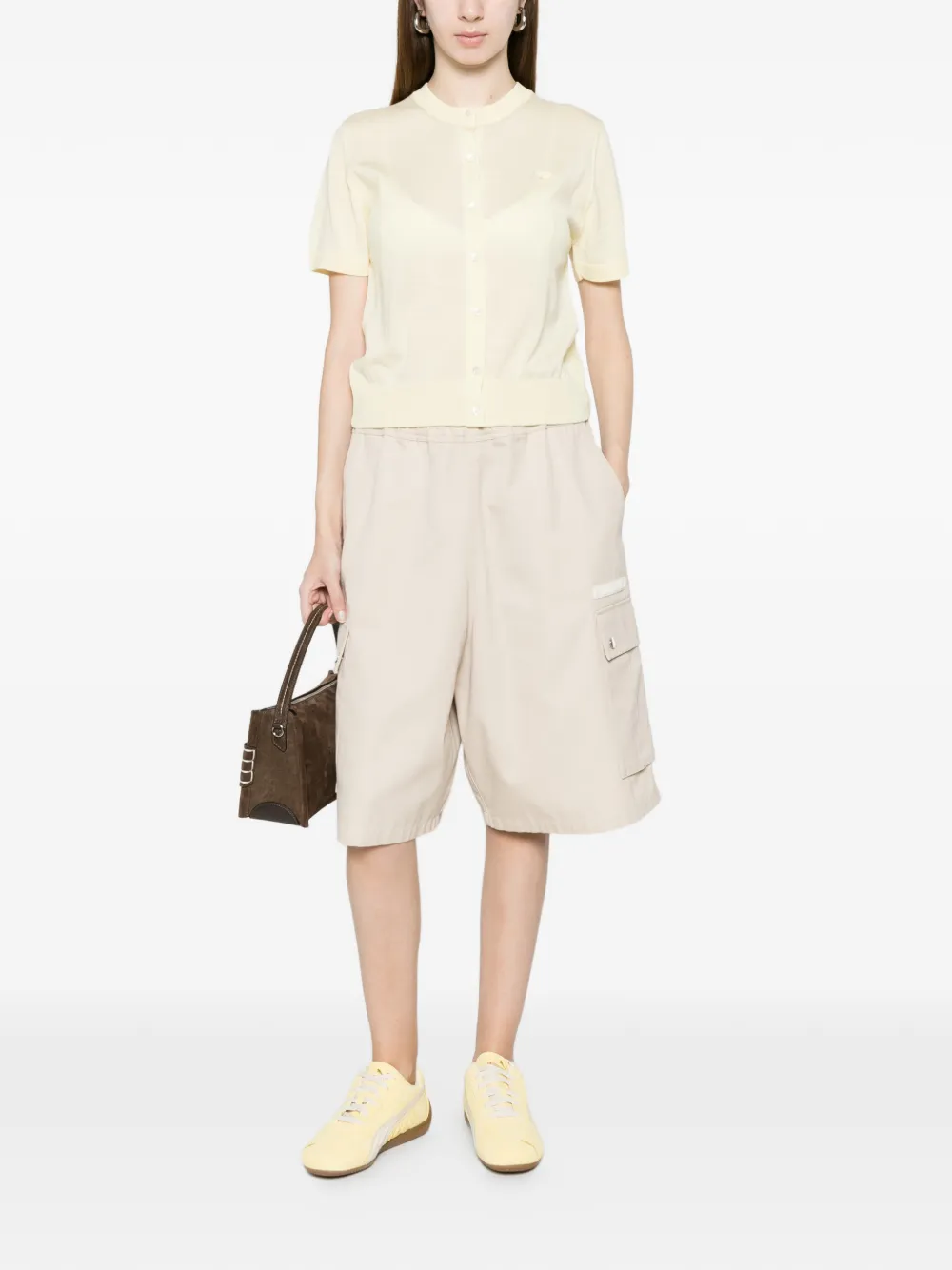 Maison Kitsuné Vest met logopatch Beige