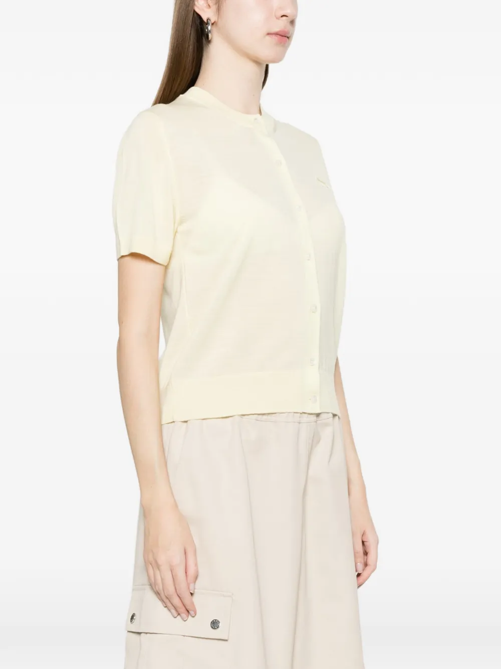 Maison Kitsuné Vest met logopatch Beige