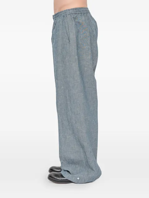 Setchu button-detail wide-leg trousers