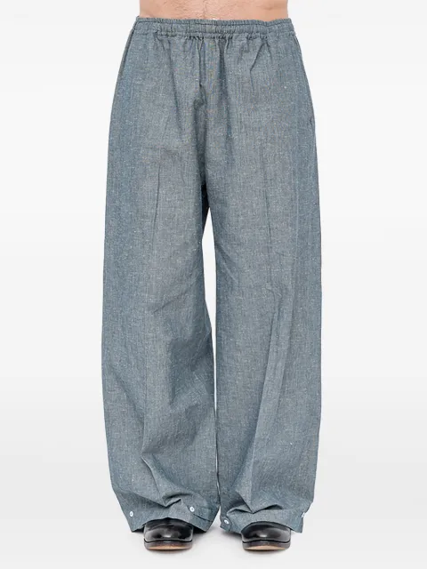 Setchu button-detail wide-leg trousers