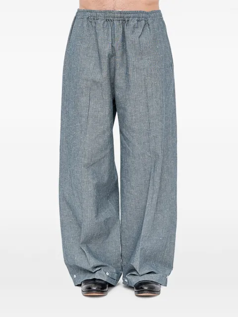 Setchu button-detail wide-leg trousers