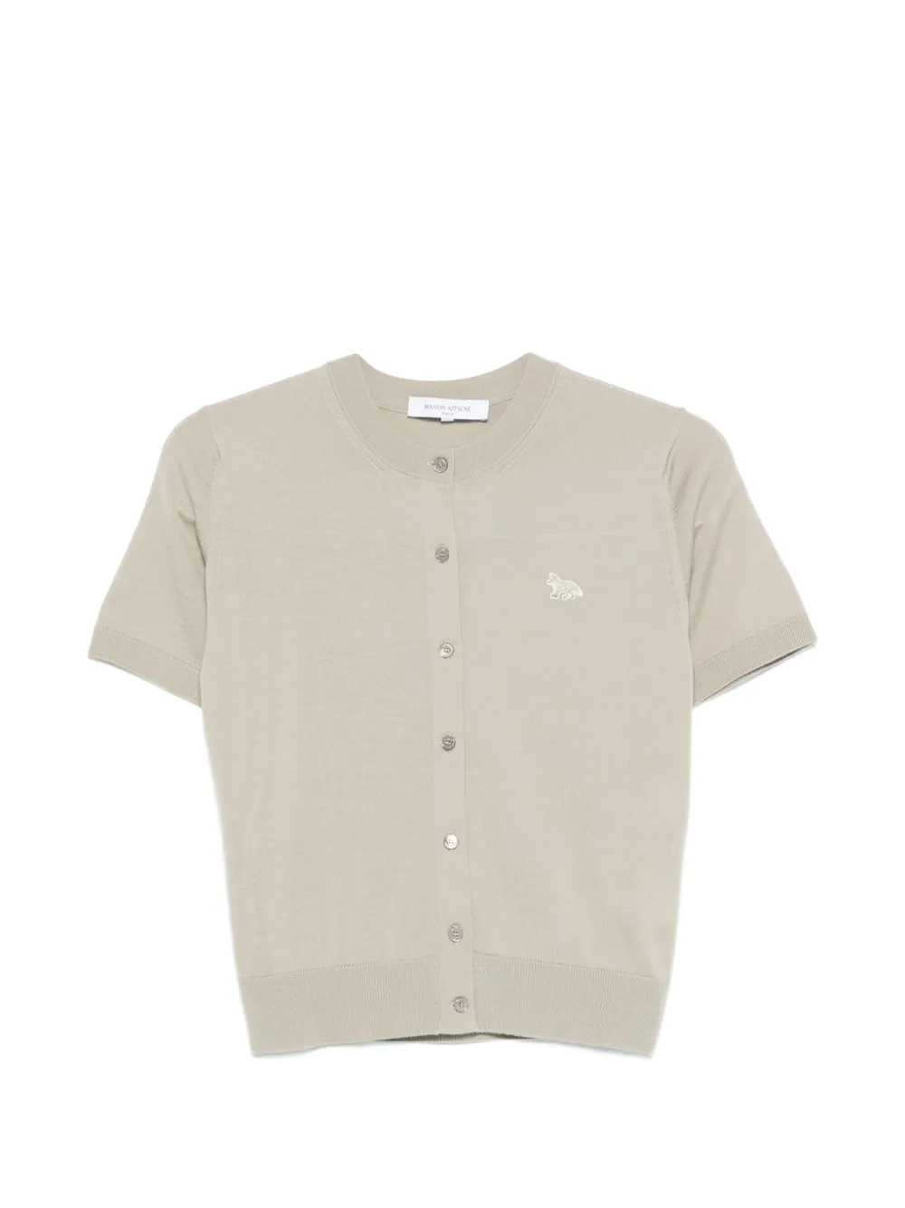 Maison Kitsuné logo-patch cardigan - Toni neutri