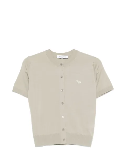 Maison Kitsuné cárdigan con parche del logo