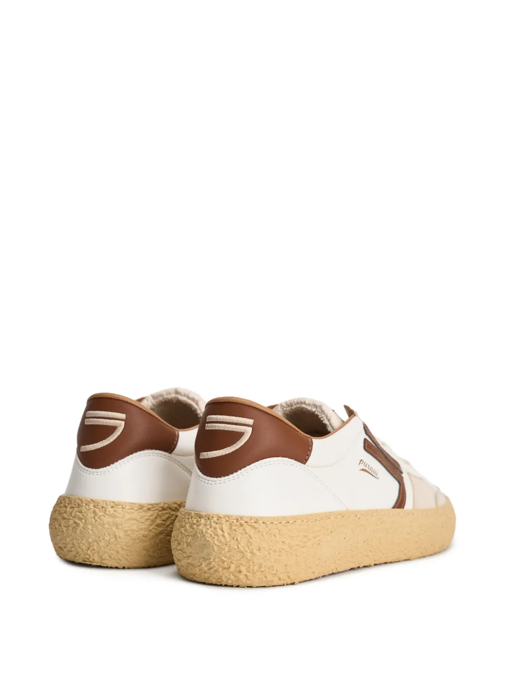 Puraai appliqué bark sneakers Wit