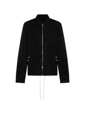 Rick Owens DRKSHDW Temple Bauhaus Flight Jacket In Black Cotton