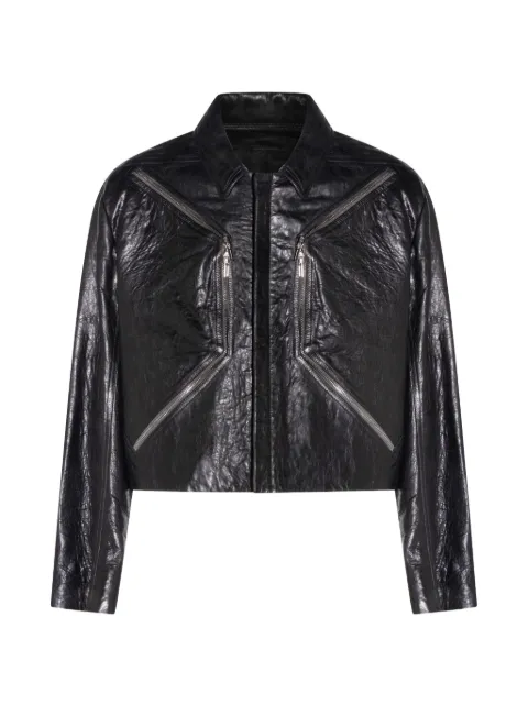 Rick Owens zip leather jacket