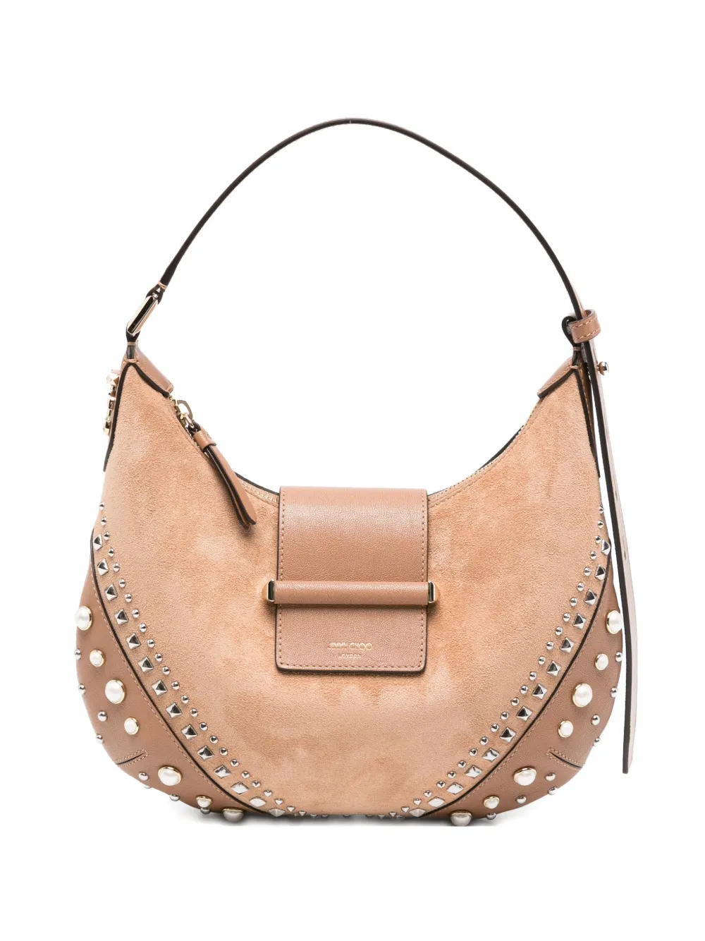 Jimmy Choo Bar studded-embellishment tote bag - Toni neutri