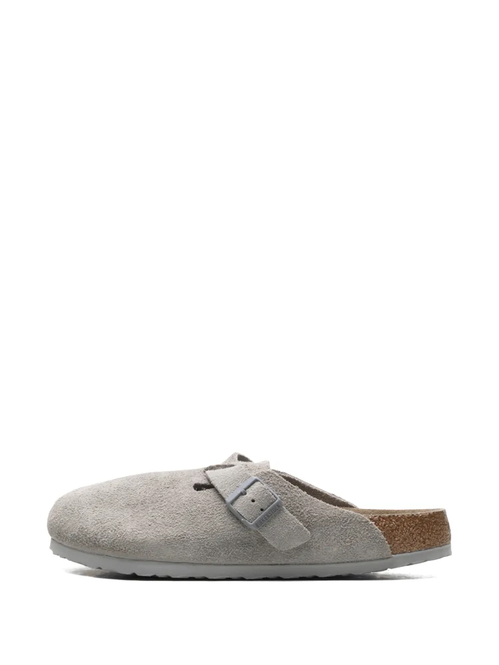 Birkenstock Boston suède slippers met zacht voetbed Grijs