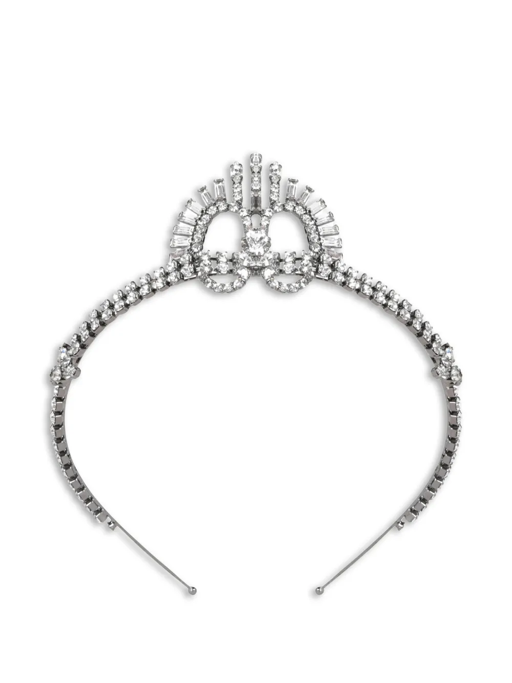 Jennifer Behr x Julia Hobbs Elodie crystal elodie tiara - Argento