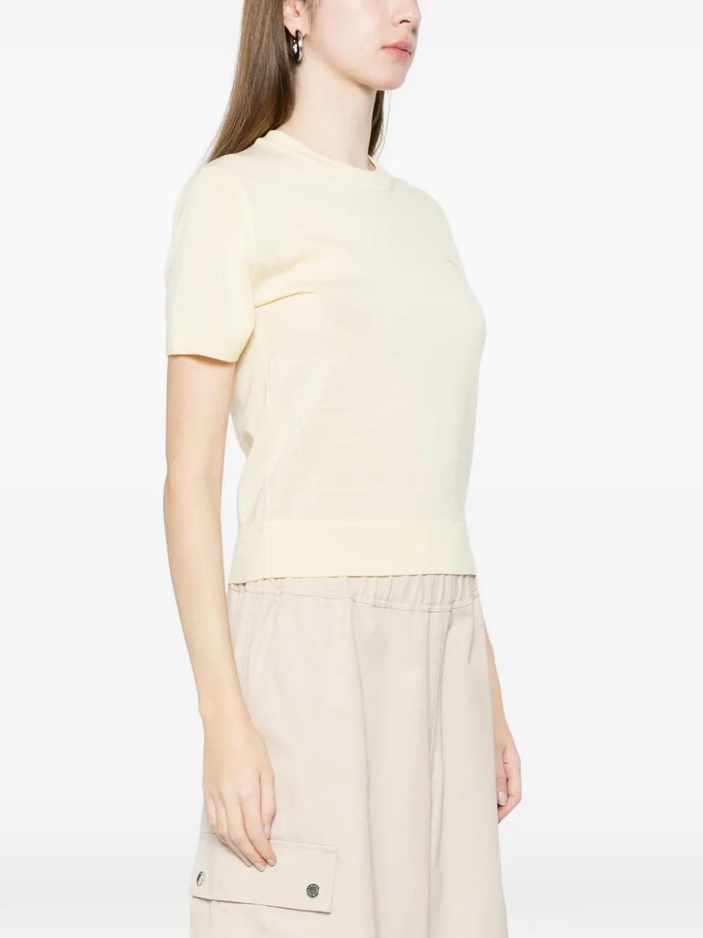  Maison Kitsuné Logo-patch T-shirt - Neutrals 