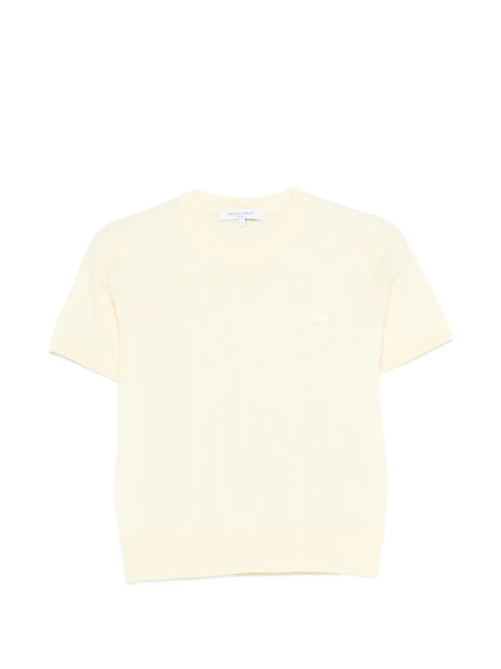 Maison Kitsuné logo-patch T-shirt - Toni neutri