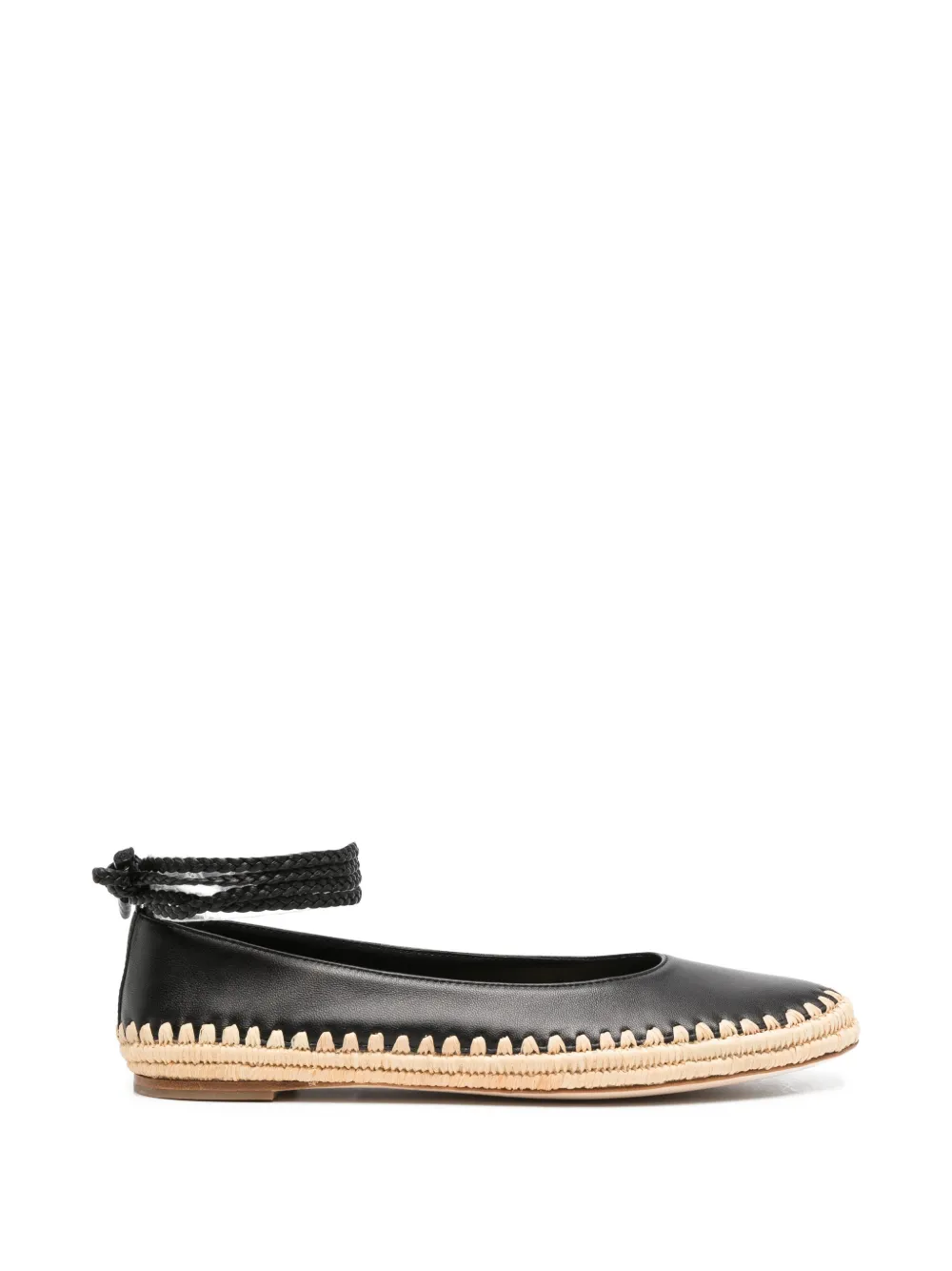 Max Mara Espadrilles con cinturino intrecciato - Nero