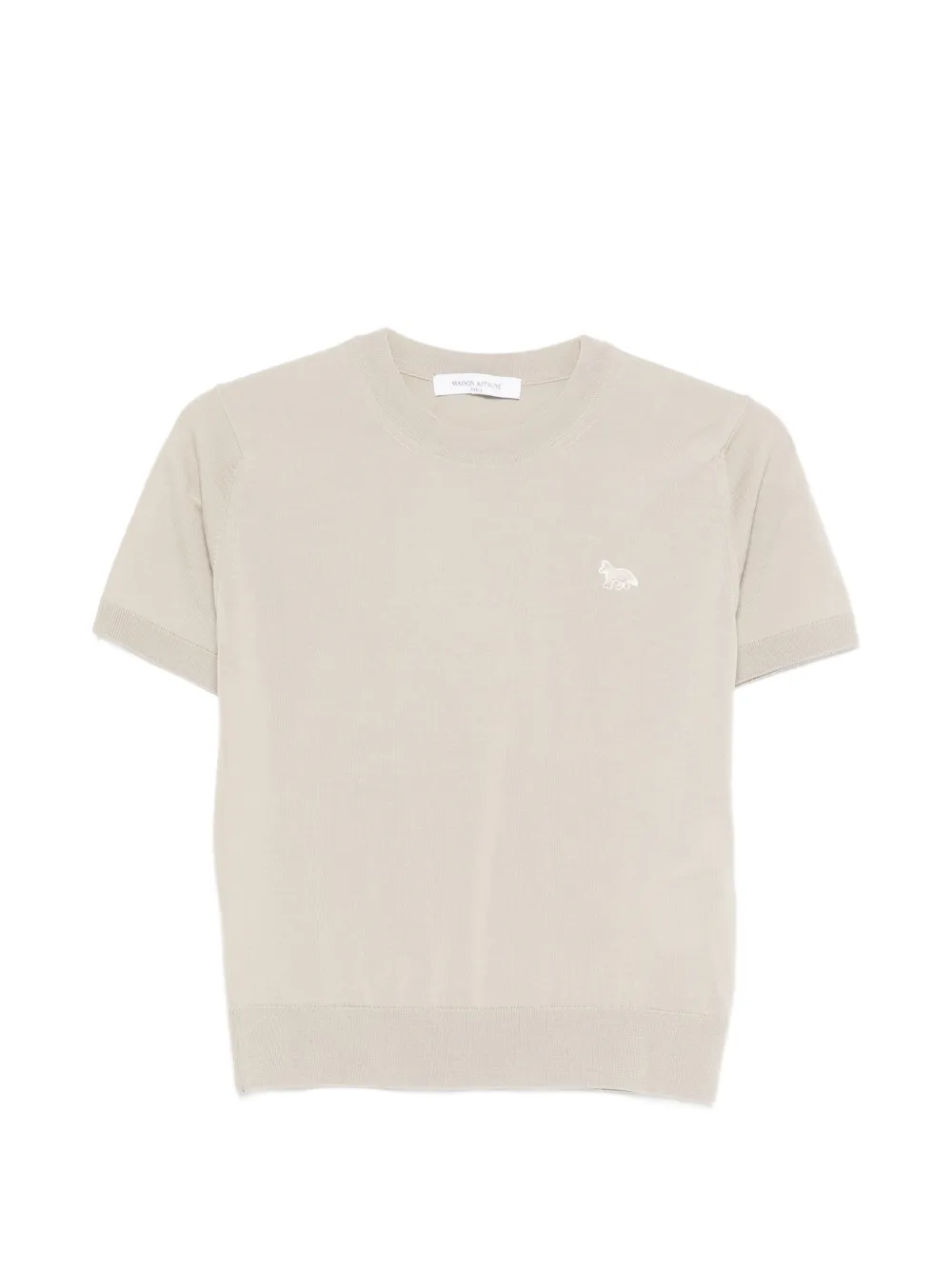 Maison Kitsuné logo-patch T-shirt - Toni neutri