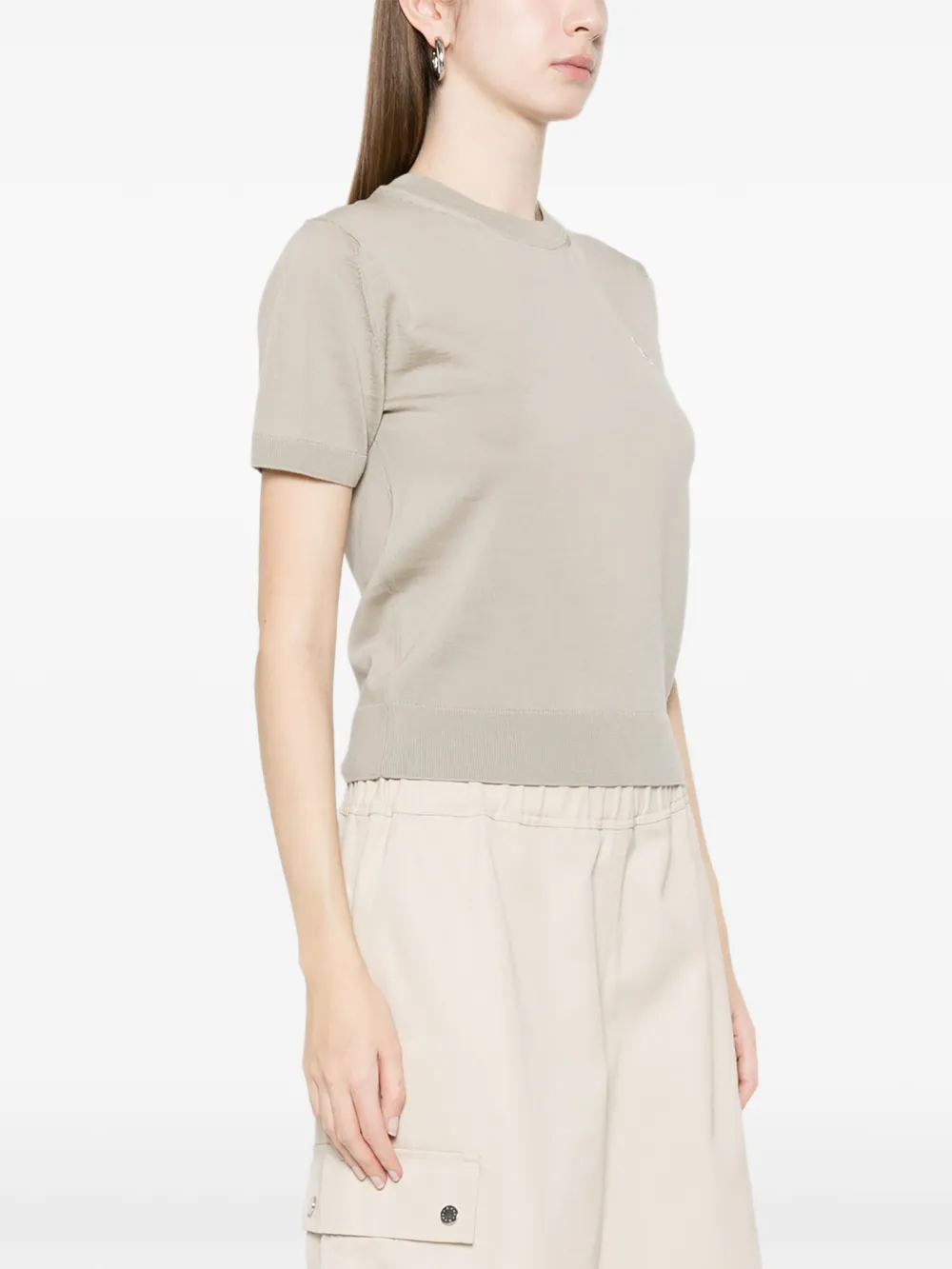  Maison Kitsuné Logo-patch T-shirt - Neutrals 