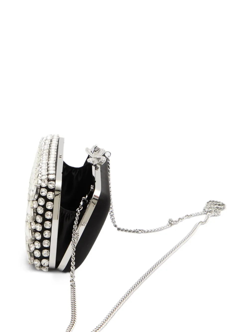 Self-Portrait Clutch verfraaid met kristallen Wit