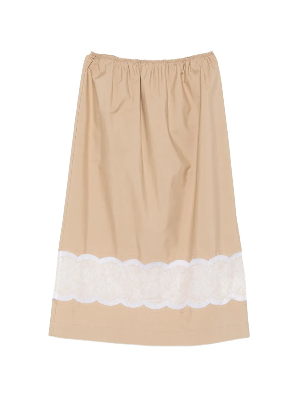 Carven lace-trim midi skirt - Toni neutri