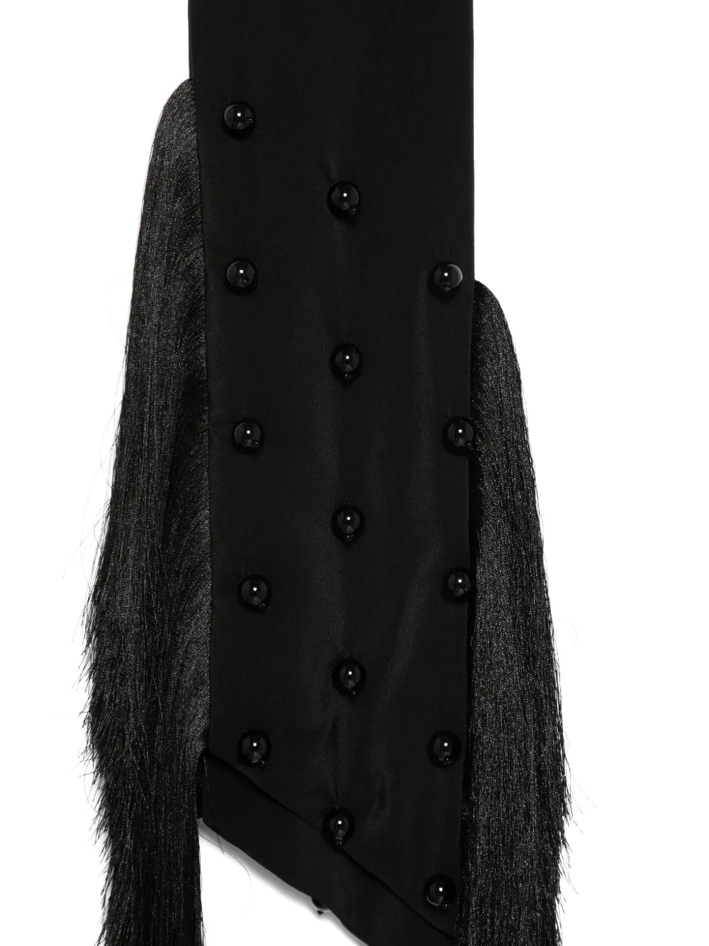  Carven Fringed Scarf - Black 